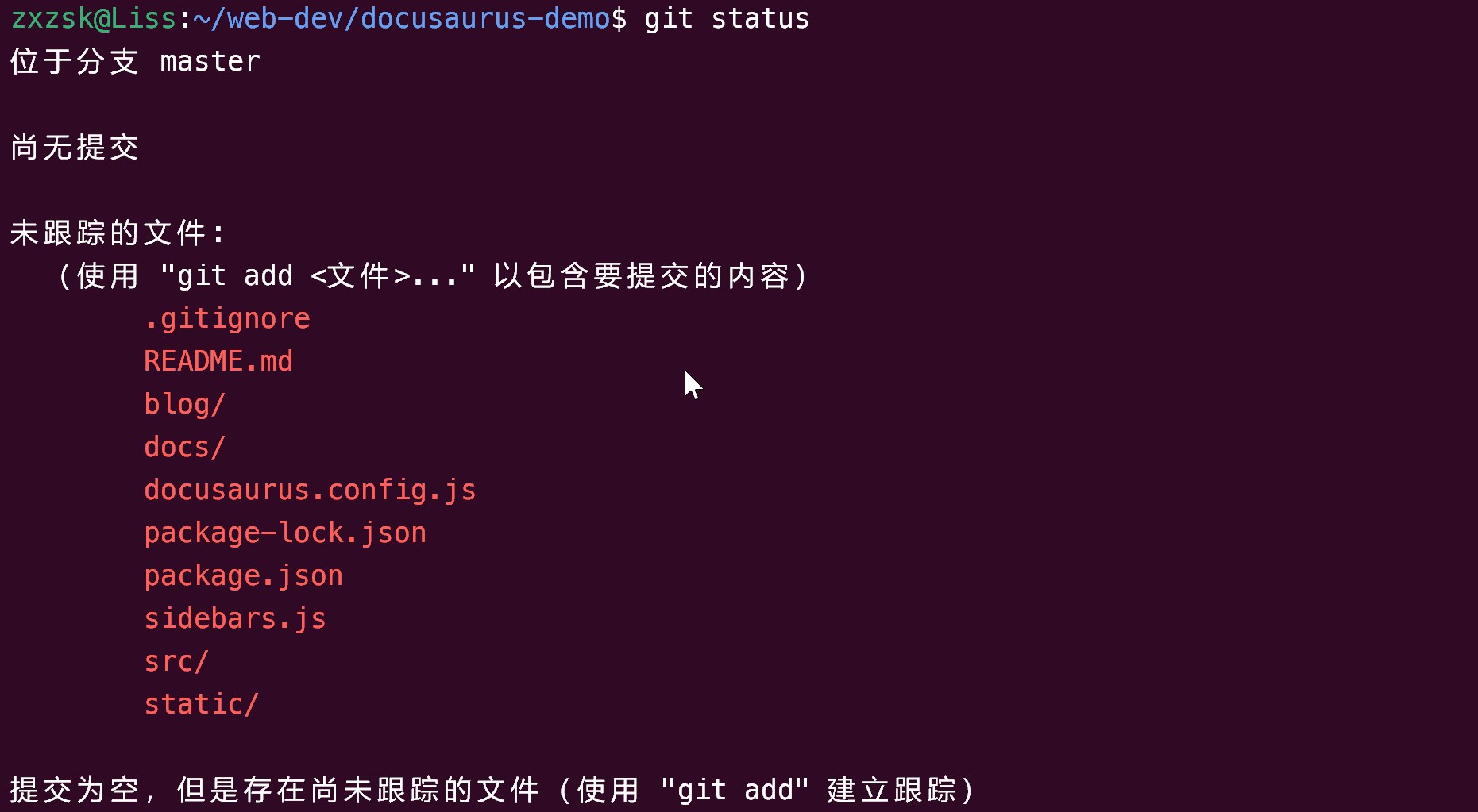 git status