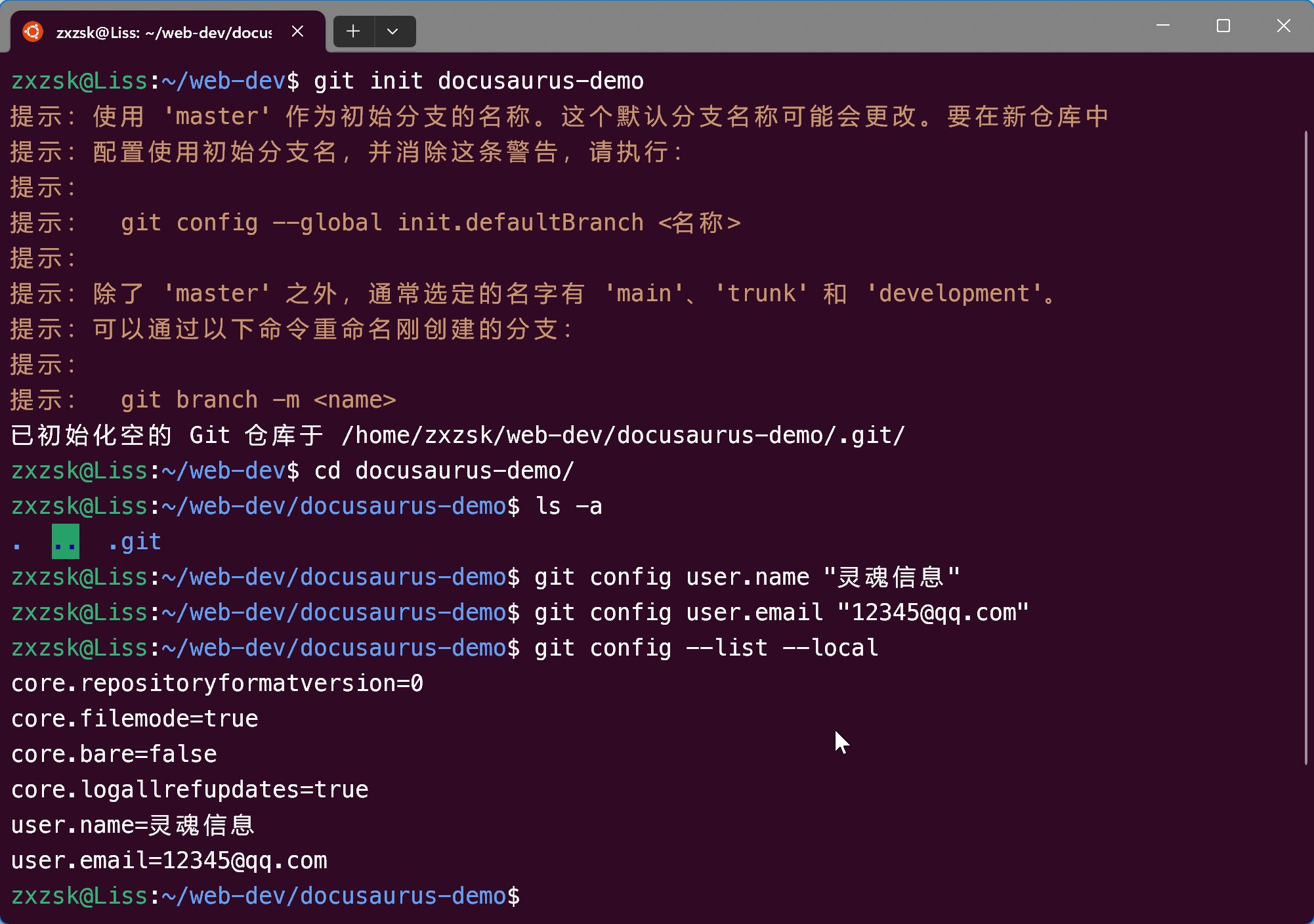 初始化一个 Git 仓库