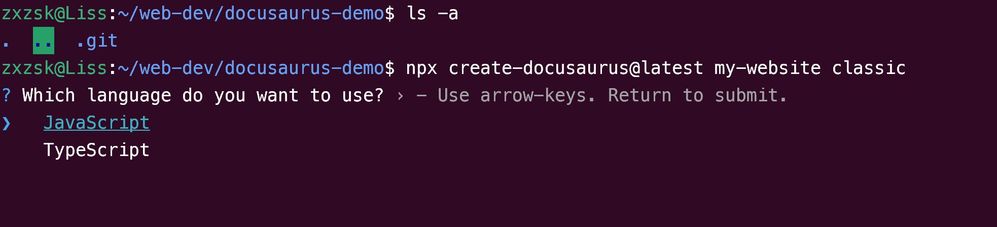 创建一个 Docusaurus 站点